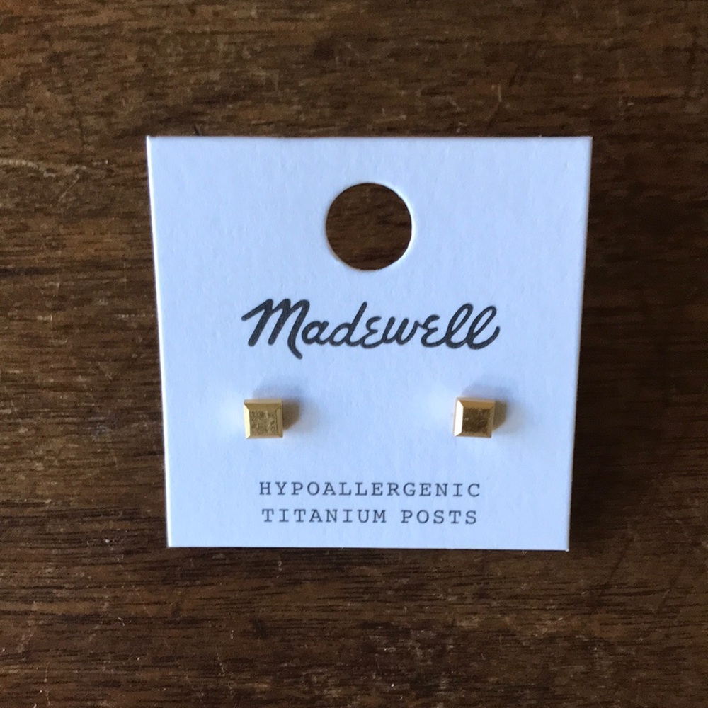 Square Gold Madewell Earrings